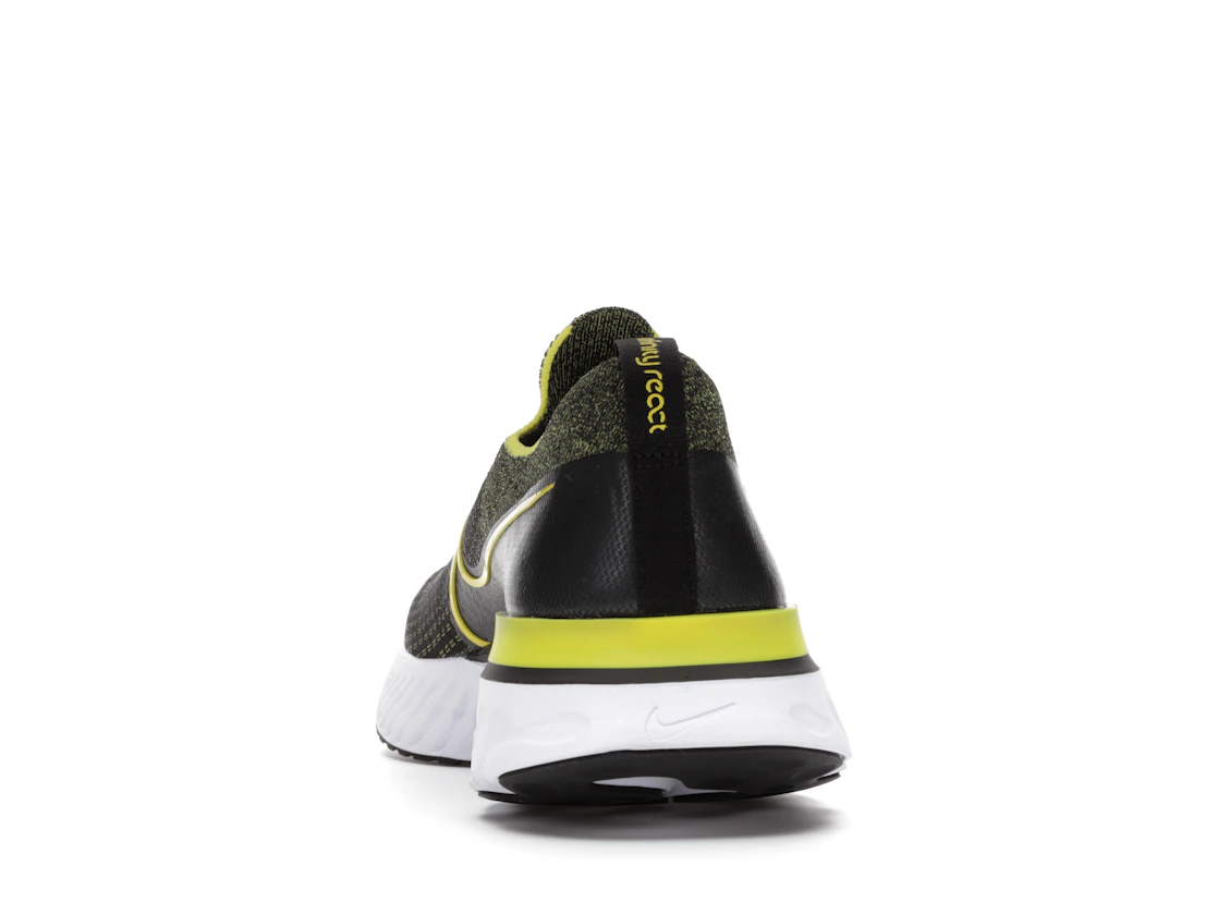 Nike React Infinity Run Flyknit Black Sonic Yellow