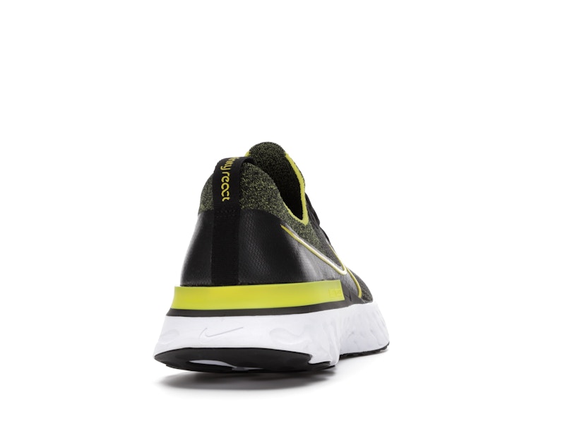 Nike React Infinity Run Flyknit Black Sonic Yellow