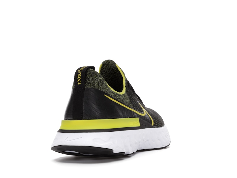 Nike React Infinity Run Flyknit Black Sonic Yellow