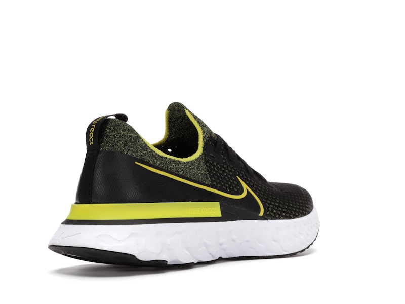 Nike React Infinity Run Flyknit Black Sonic Yellow