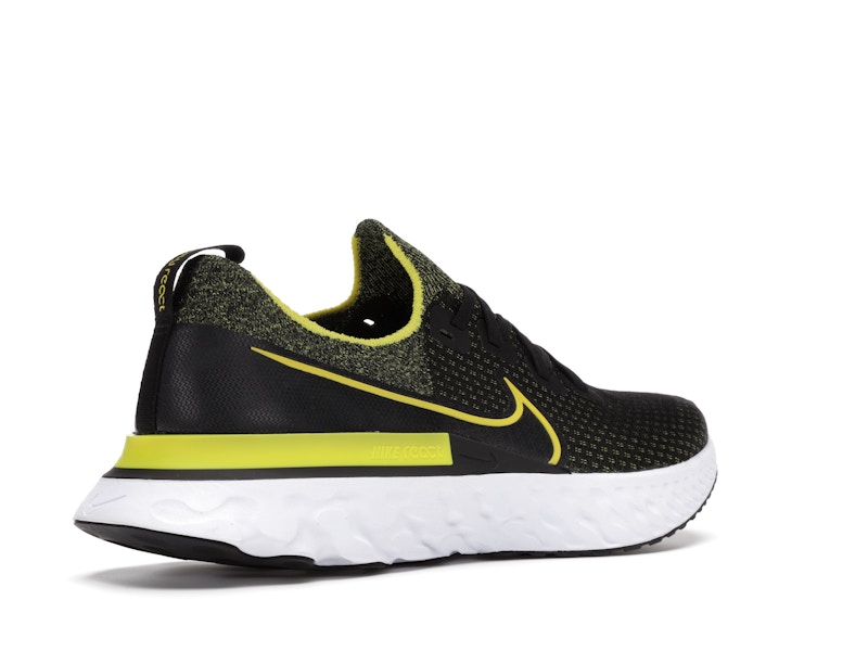 Nike React Infinity Run Flyknit Black Sonic Yellow