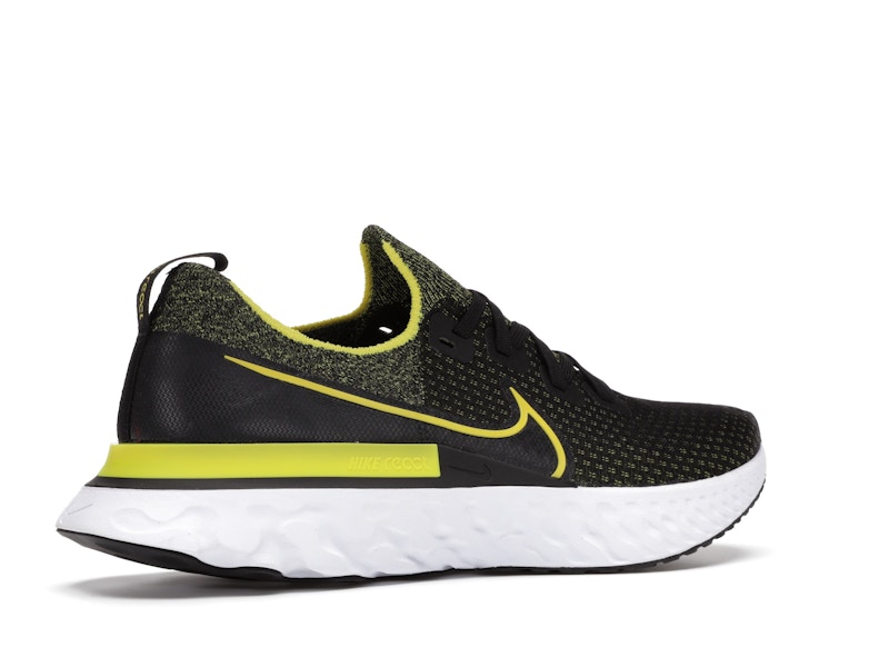 Nike React Infinity Run Flyknit Black Sonic Yellow