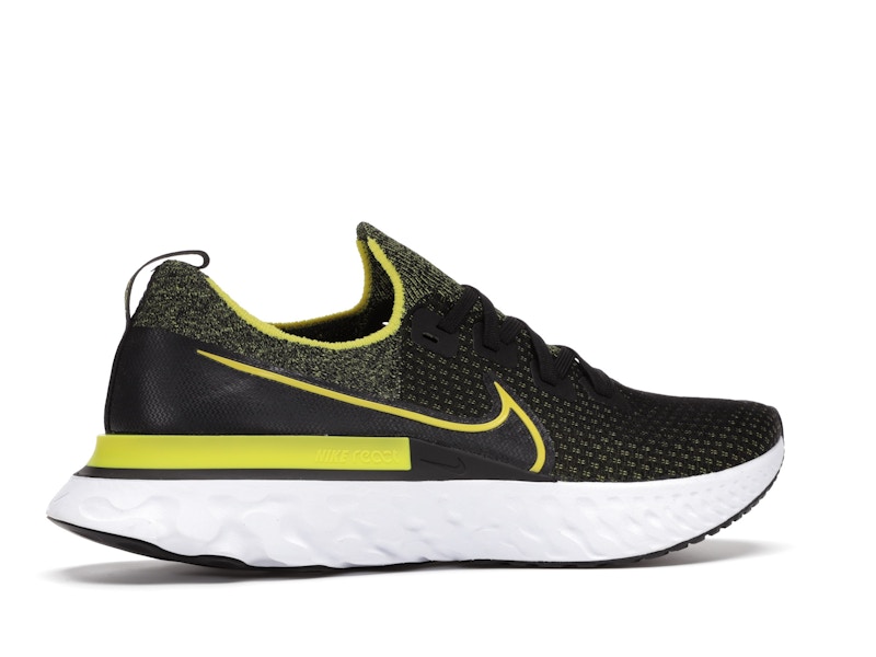 Nike React Infinity Run Flyknit Black Sonic Yellow