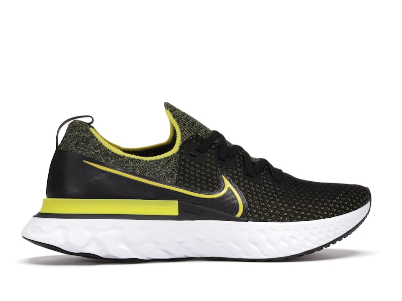 Nike React Infinity Run Flyknit Black Sonic Yellow