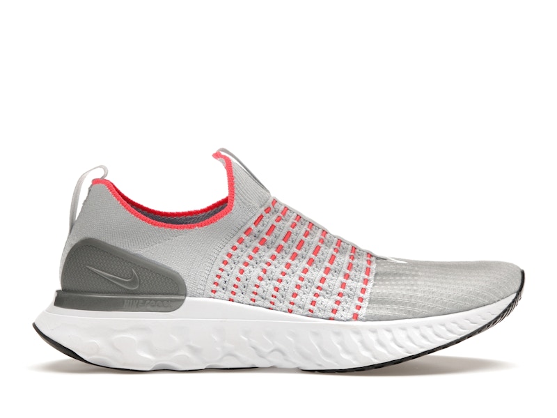 Nike React Phantom Run Flyknit 2 Pure Platinum Flash Crimson