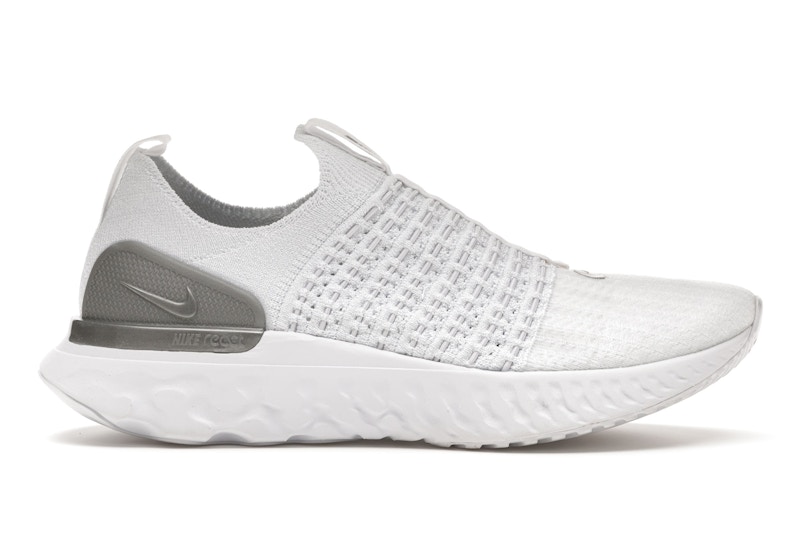 Nike React Phantom Run Flyknit 2 White Pure Platinum Women s CJ0280 100 US