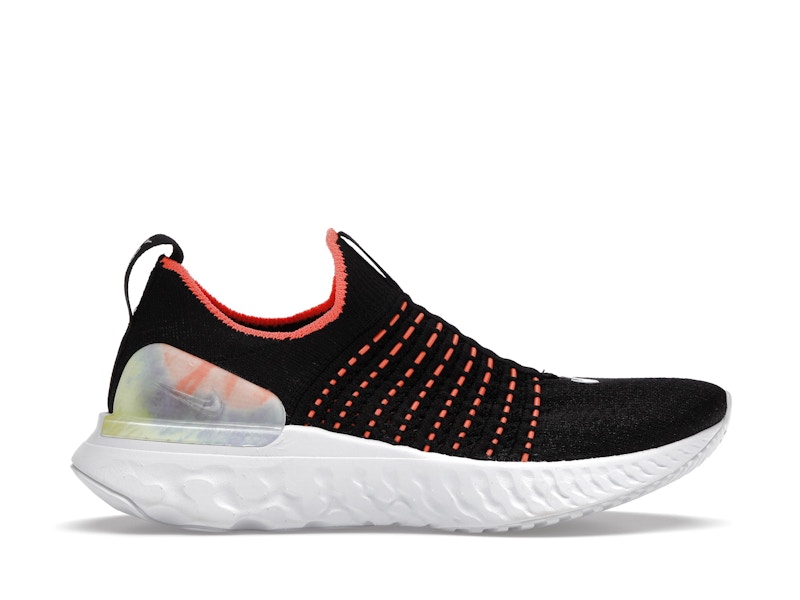 Nike React Phantom Run Flyknit Premium Black Bright Mango Women s