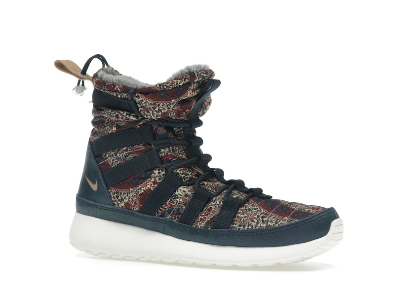 Nike Roshe Run Hi Sneakerboot QS Liberty of London Armory Navy (Women's)