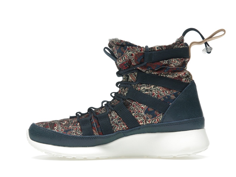 Nike Roshe Run Hi Sneakerboot QS Liberty of London Armory Navy (Women's)
