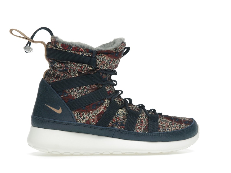 Nike Roshe Run Hi Sneakerboot QS Liberty of London Armory Navy (Women's)