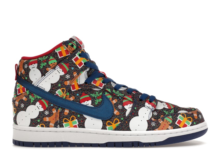Wierook last Feat Nike SB Dunk High Concepts Ugly Christmas Sweater (2017) Men's - 881758-446  - US