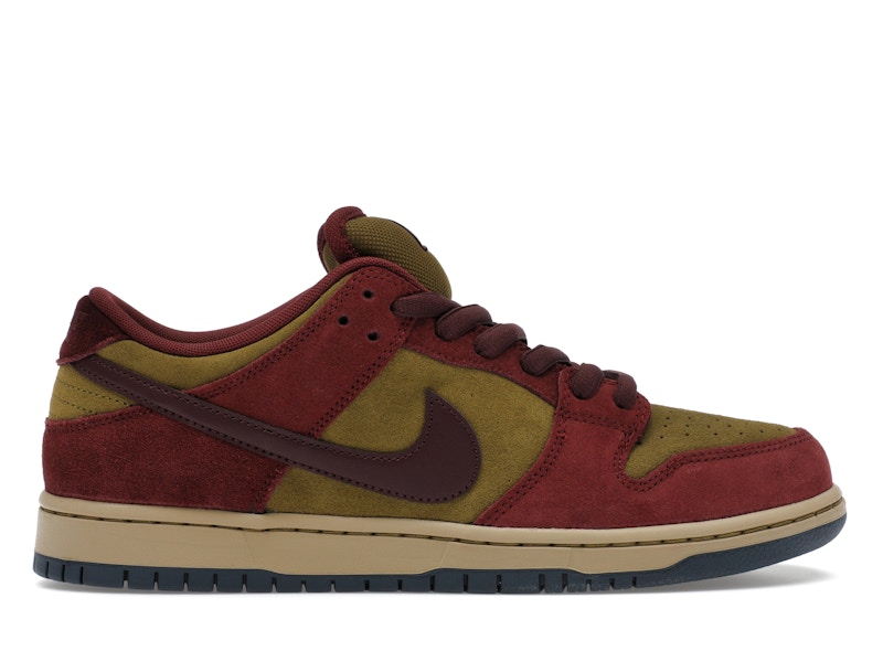 NIKE SB ☆ Dunk Low Pro ‘Dark Team Red & Olive Flak’ Nike SB Dunk Low Pro Skate Shoes. Nike.com