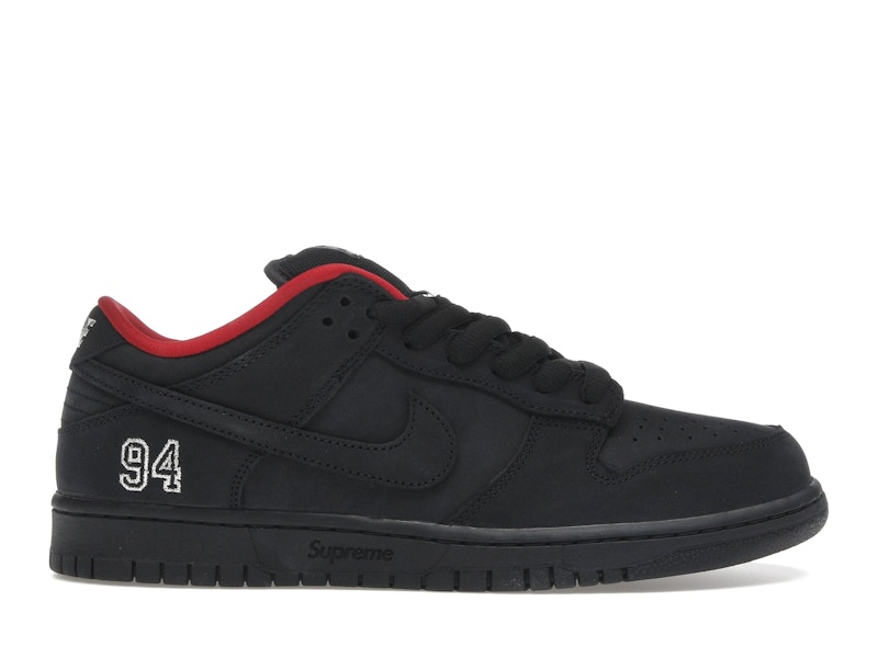 Nike SB Dunk Low Supreme 94 Black Men's - HQ8487-001 - US