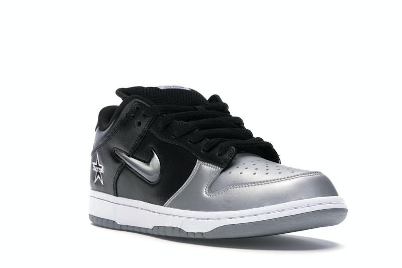 Nike SB Dunk Low Supreme Jewel Swoosh Silver