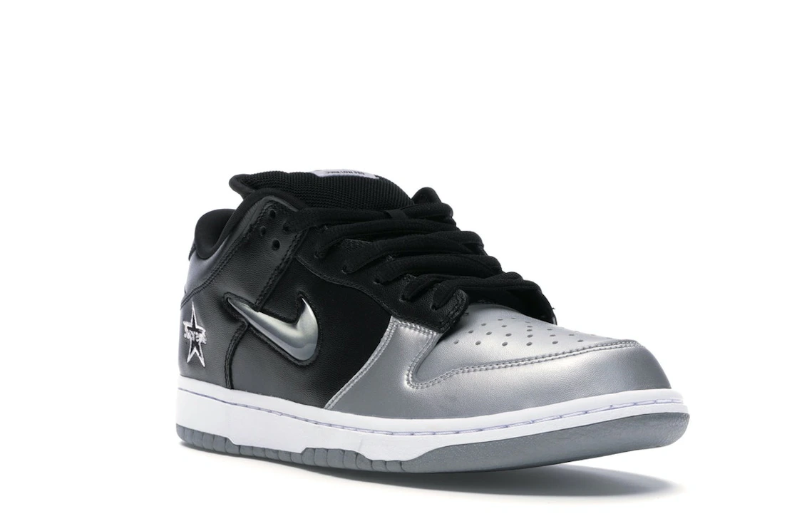 Nike SB Dunk Low Supreme Jewel Swoosh Silver