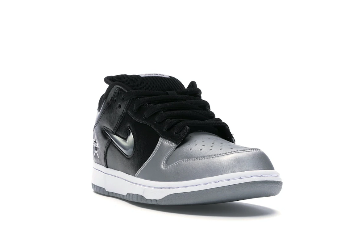 Nike SB Dunk Low Supreme Jewel Swoosh Silver