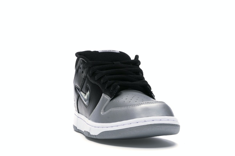 Nike SB Dunk Low Supreme Jewel Swoosh Silver