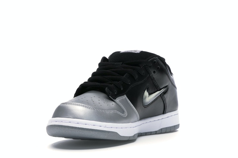 Nike SB Dunk Low Supreme Jewel Swoosh Silver