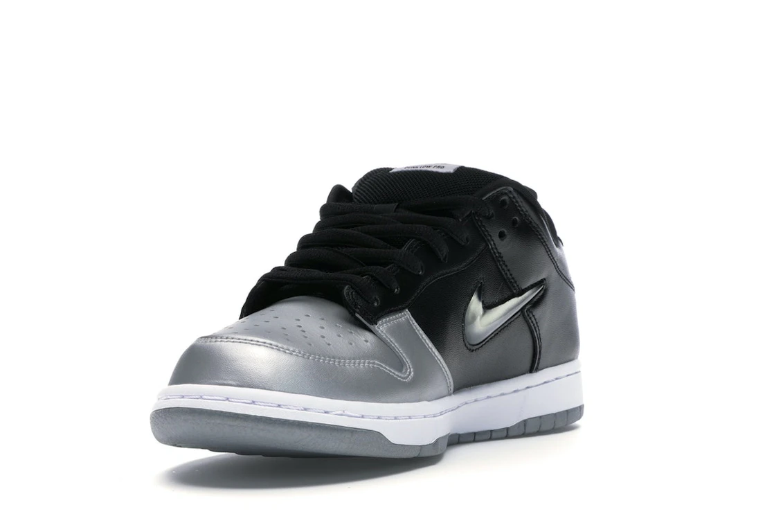 Nike SB Dunk Low Supreme Jewel Swoosh Silver
