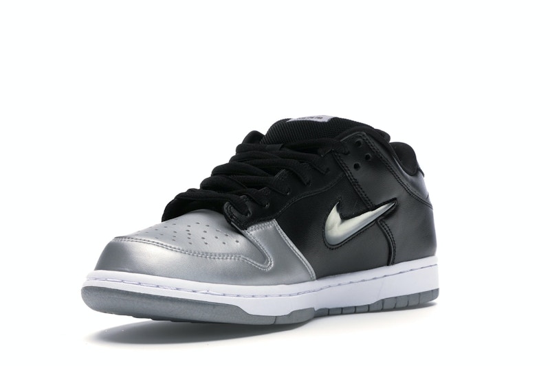 Nike SB Dunk Low Supreme Jewel Swoosh Silver