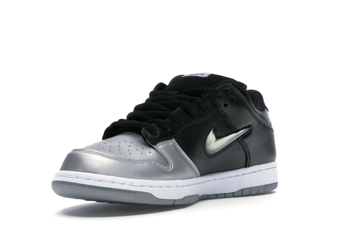 Nike SB Dunk Low Supreme Jewel Swoosh Silver