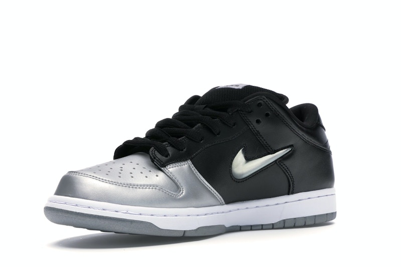 Nike SB Dunk Low Supreme Jewel Swoosh Silver