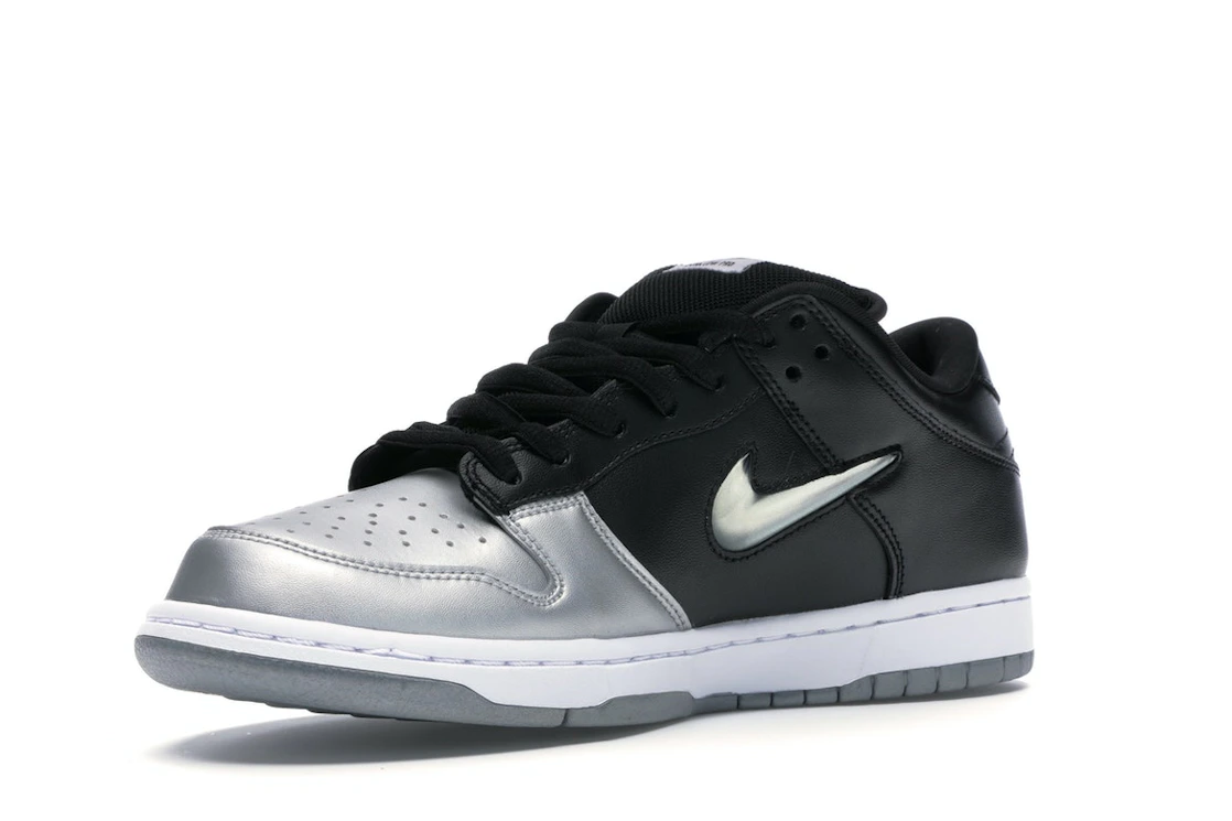 Nike SB Dunk Low Supreme Jewel Swoosh Silver