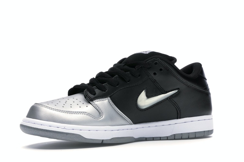 Nike SB Dunk Low Supreme Jewel Swoosh Silver