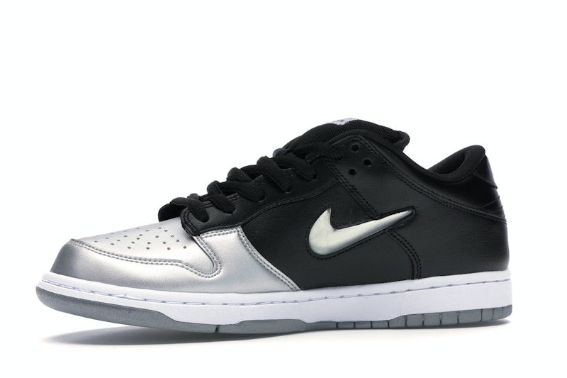 Nike SB Dunk Low Supreme Jewel Swoosh Silver