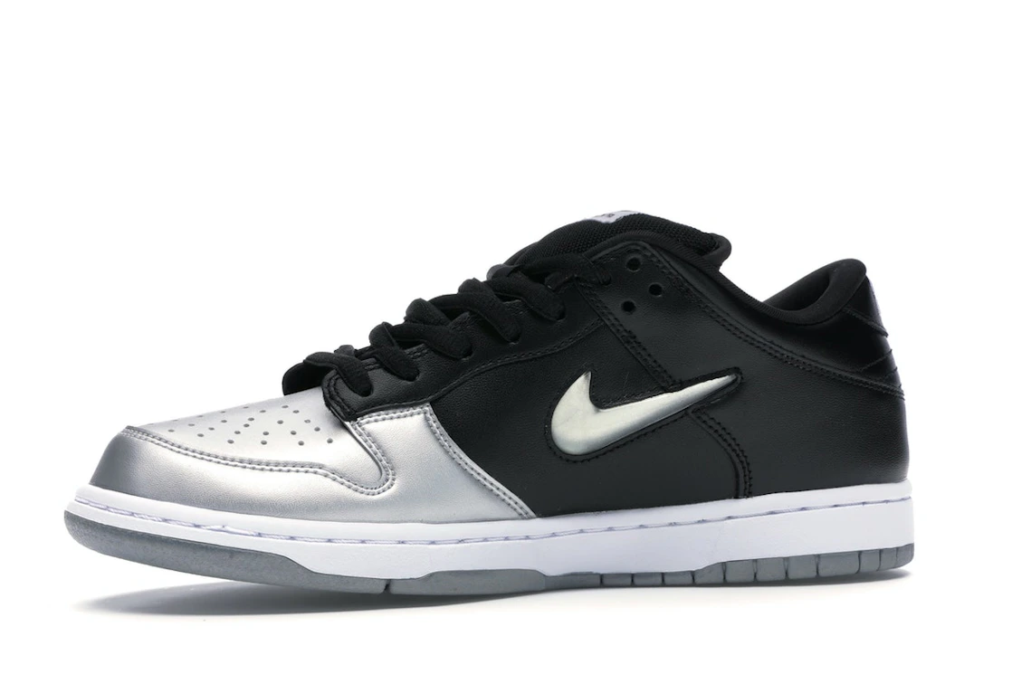 Nike SB Dunk Low Supreme Jewel Swoosh Silver