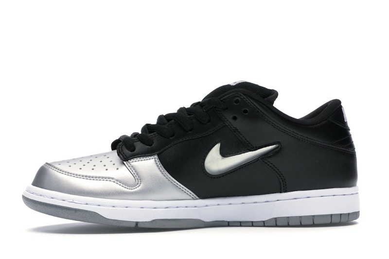 Nike SB Dunk Low Supreme Jewel Swoosh Silver