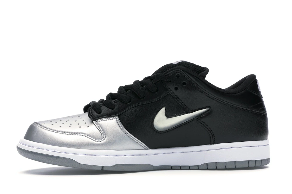 Nike SB Dunk Low Supreme Jewel Swoosh Silver