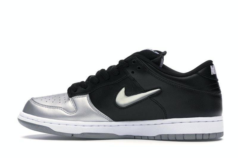 Nike SB Dunk Low Supreme Jewel Swoosh Silver