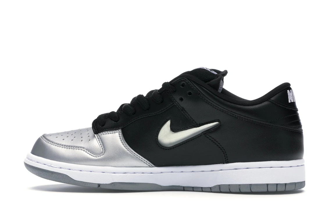 Nike SB Dunk Low Supreme Jewel Swoosh Silver