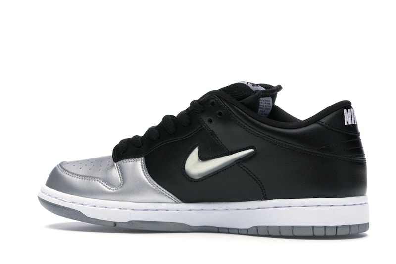 Nike SB Dunk Low Supreme Jewel Swoosh Silver