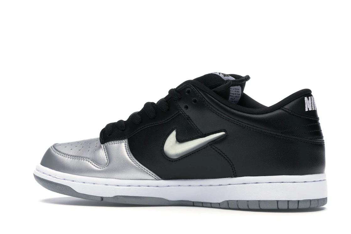 Nike SB Dunk Low Supreme Jewel Swoosh Silver