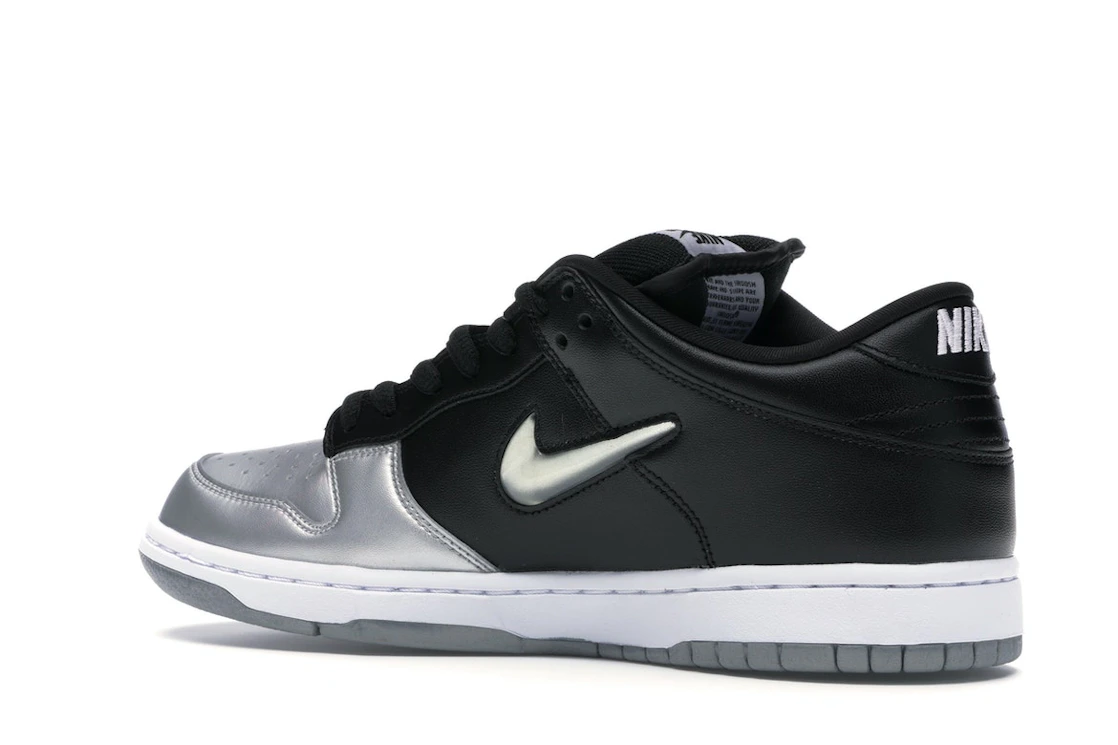 Nike SB Dunk Low Supreme Jewel Swoosh Silver