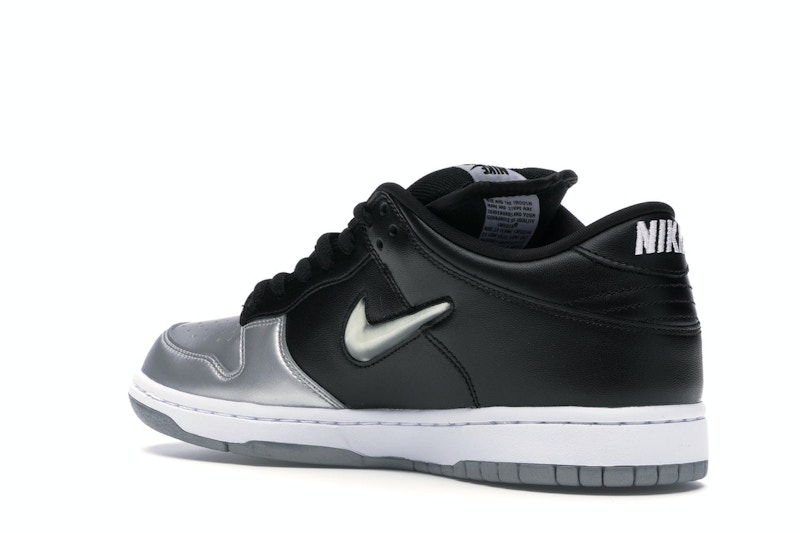 Nike SB Dunk Low Supreme Jewel Swoosh Silver