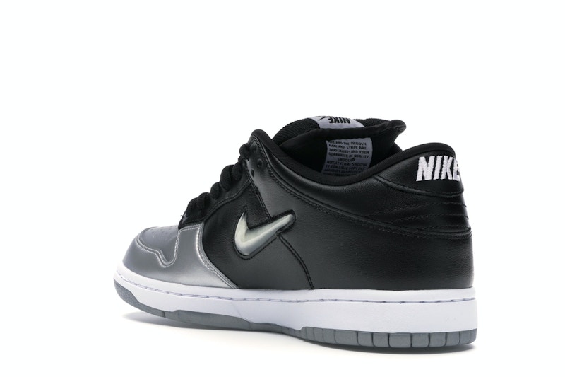 Nike SB Dunk Low Supreme Jewel Swoosh Silver