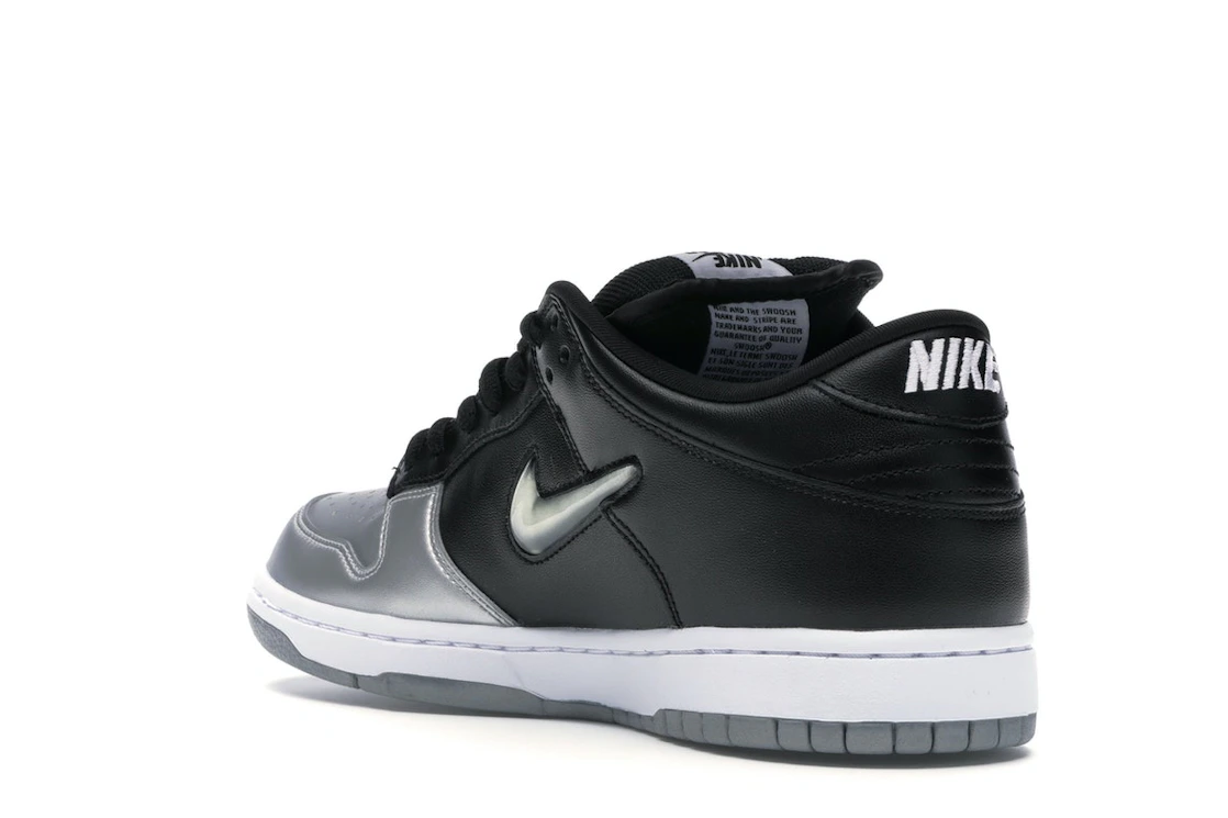 Nike SB Dunk Low Supreme Jewel Swoosh Silver