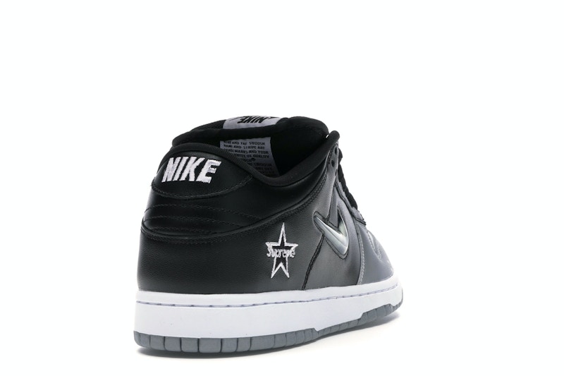Nike SB Dunk Low Supreme Jewel Swoosh Silver