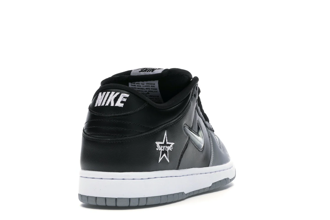 Nike SB Dunk Low Supreme Jewel Swoosh Silver