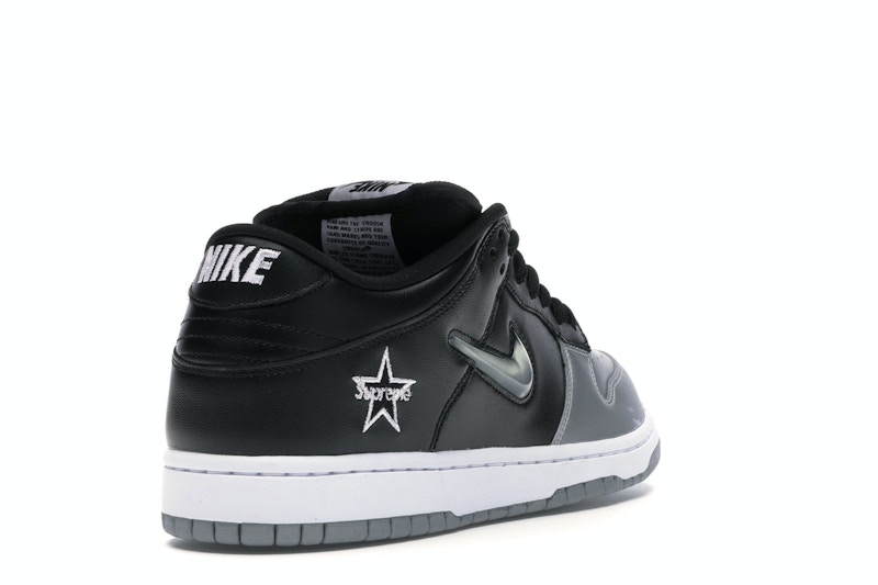 Nike SB Dunk Low Supreme Jewel Swoosh Silver