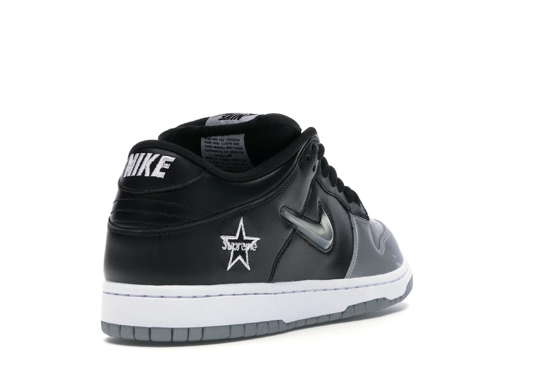 Nike SB Dunk Low Supreme Jewel Swoosh Silver