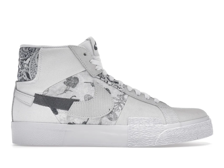 Nike SB Zoom Blazer Mid Premium Floral White Grey 0
