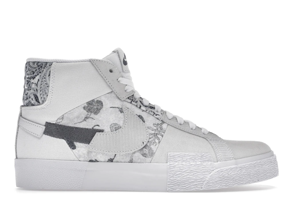 Nike SB Zooom Blazer Mid Edge Floral White Grey 0