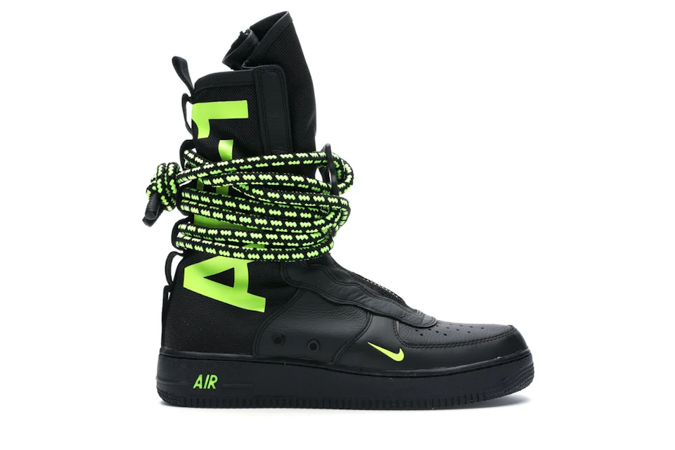 Nike SF Air Force 1 High Black Volt Men's - AA1128-003 - US