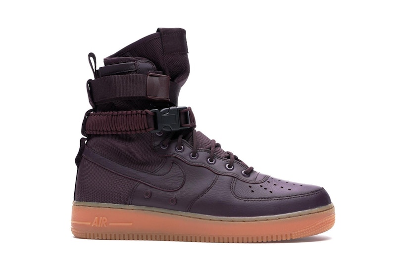 High top burgundy air force ones clearance