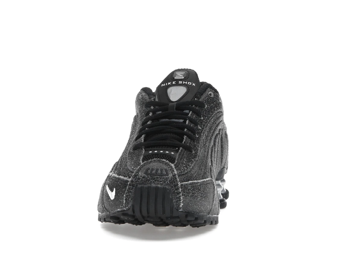 Nike Shox R4 Black Distressed Leather