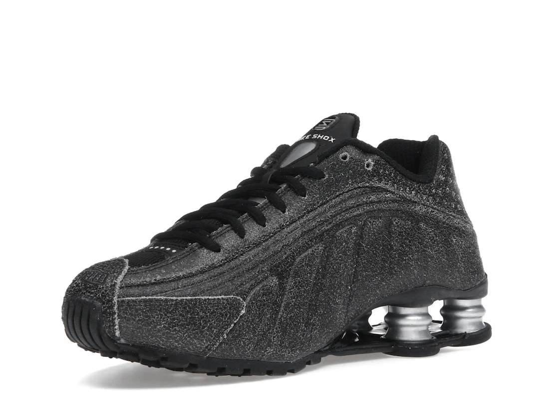 Nike Shox R4 Black Distressed Leather